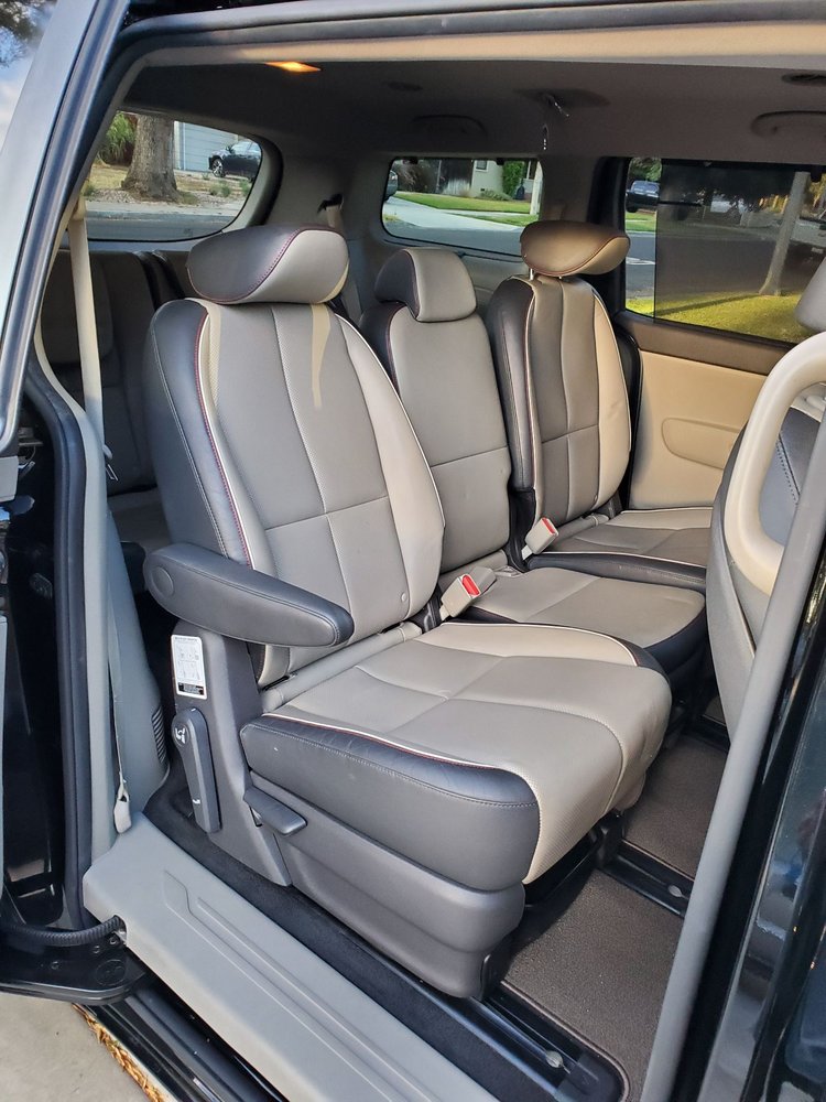 Immaculate interior detailing of a vehicle in the Inland Empire showcasing spotless upholstery and pristine condition.